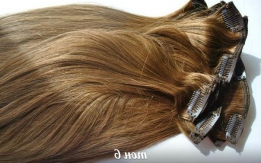 Волос искусственный на заколках 65 см см.